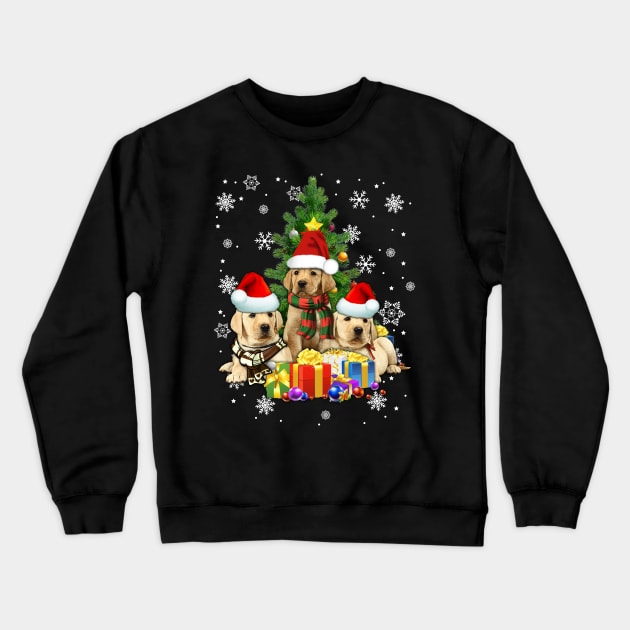 labrador retriever christmas tshirt Crewneck Sweatshirt by Him